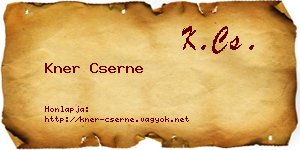 Kner Cserne névjegykártya